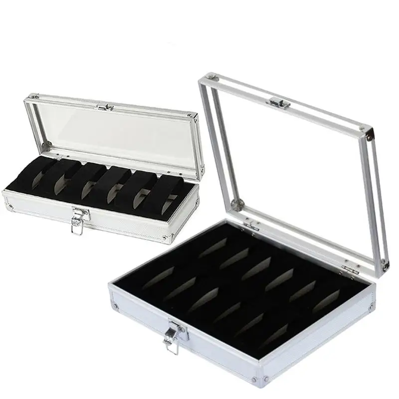 

Watch Storage Box Watch Box Organizer Case Display Men Storage Holder Travel Earring Jewelry Watches Slots Alloy Mens Packing