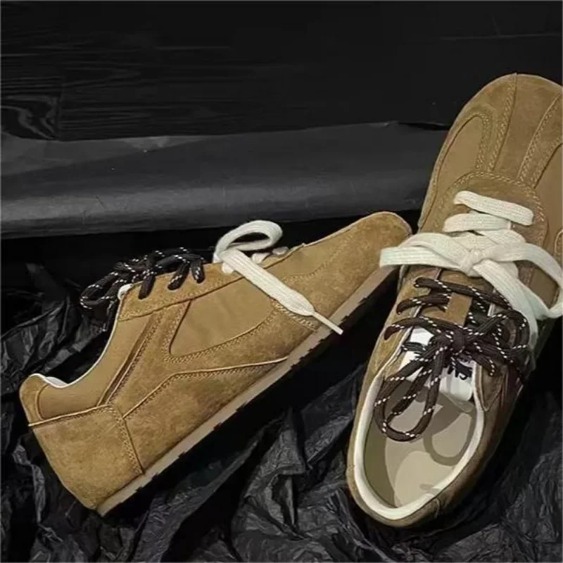 Damskie trampki markowe buty sportowe 2024 jesień nowe zamszowe płaskie na co dzień projektant klasyczne zasznurowane bieganie Zapatillas Mujer