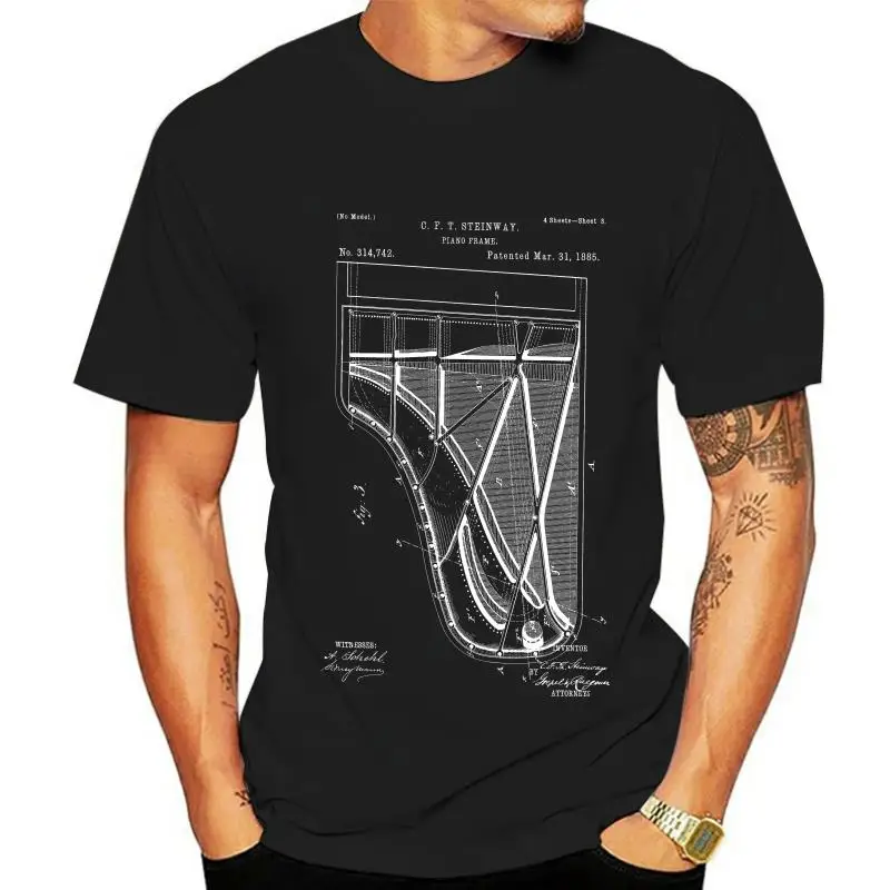 

Для пианино-плеера, футболка для пианино, учителя пианино, для музыкальной рубашки, для любителей классической музыки, для пианиста Steinway P121