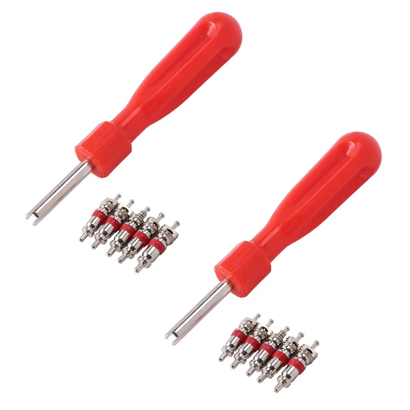 

2 шт., клапан для колес, 5 Вставок для автомобиля, велосипеда, мотоцикла