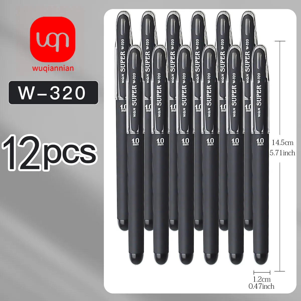 

Гелевая ручка WQN черный пластик 1.0 мм