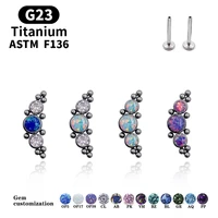 earrings g23 titanium earrings lip studs cartilage punching high end luxury zircon opal jewelry gifts for women stud earrings