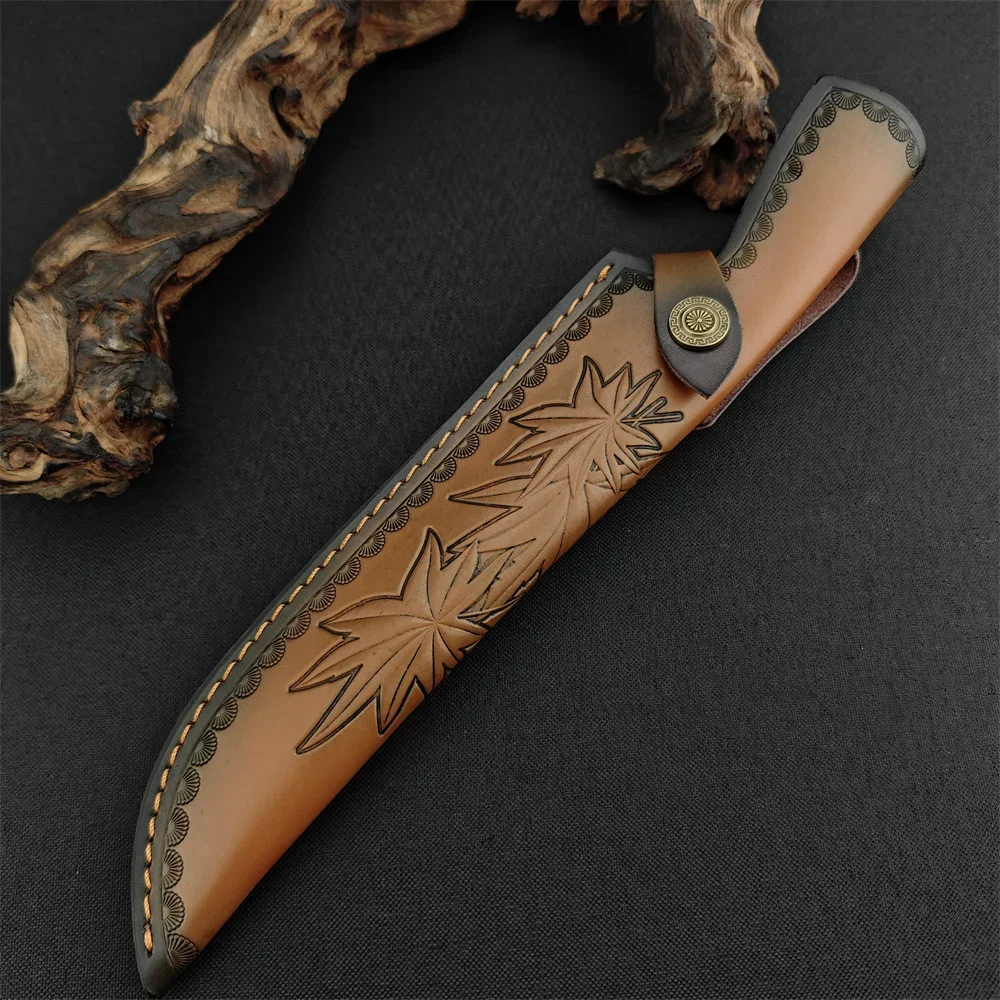 

Портативный Кожаный Чехол Для Ножа Clenwood Leaf С Золотой Кнопкой Для Многофункциональных Ножей EDC, Подарок Для Мужчин