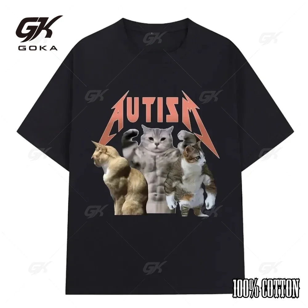 Футболка GOKA Хлопок Buff Cats Autism Meme