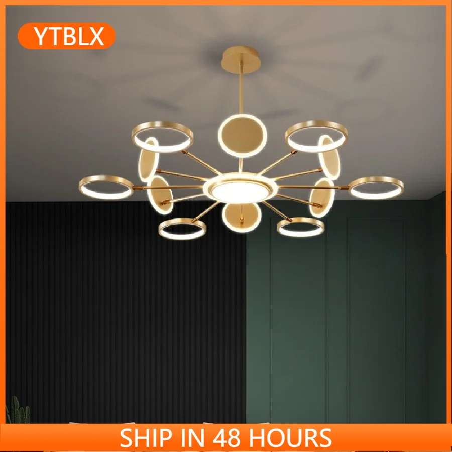 

Living Room Chandeliers Nordic LED Hanging Lighting Modern Atmosphere Pendant Lights Bedroom Restaurant Net Red Molecular Lamps