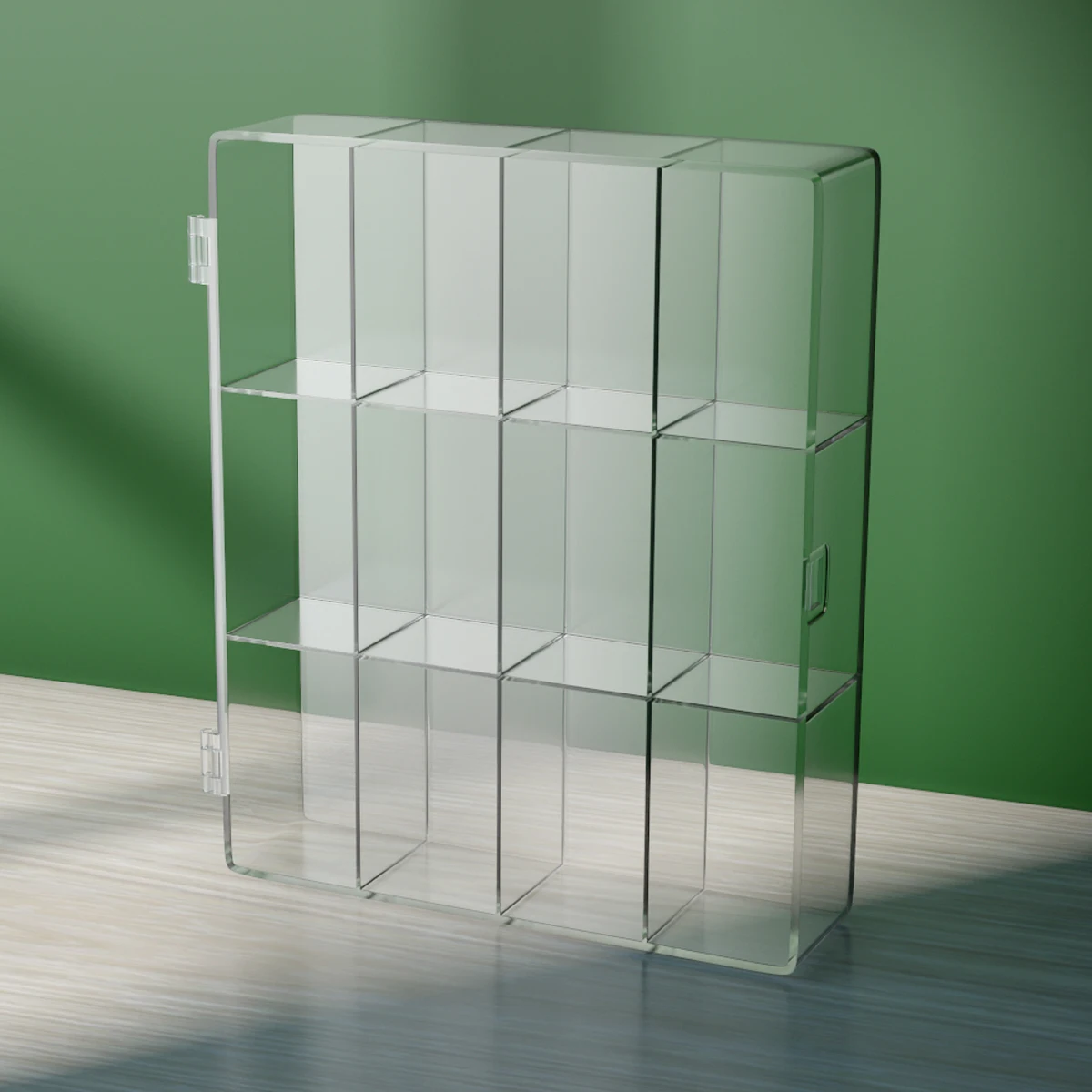 Living Room Transparent 12 Compartment For Desktop Storage Organizer Collection PS Plastic Figure Display Shelf Front Door Shop