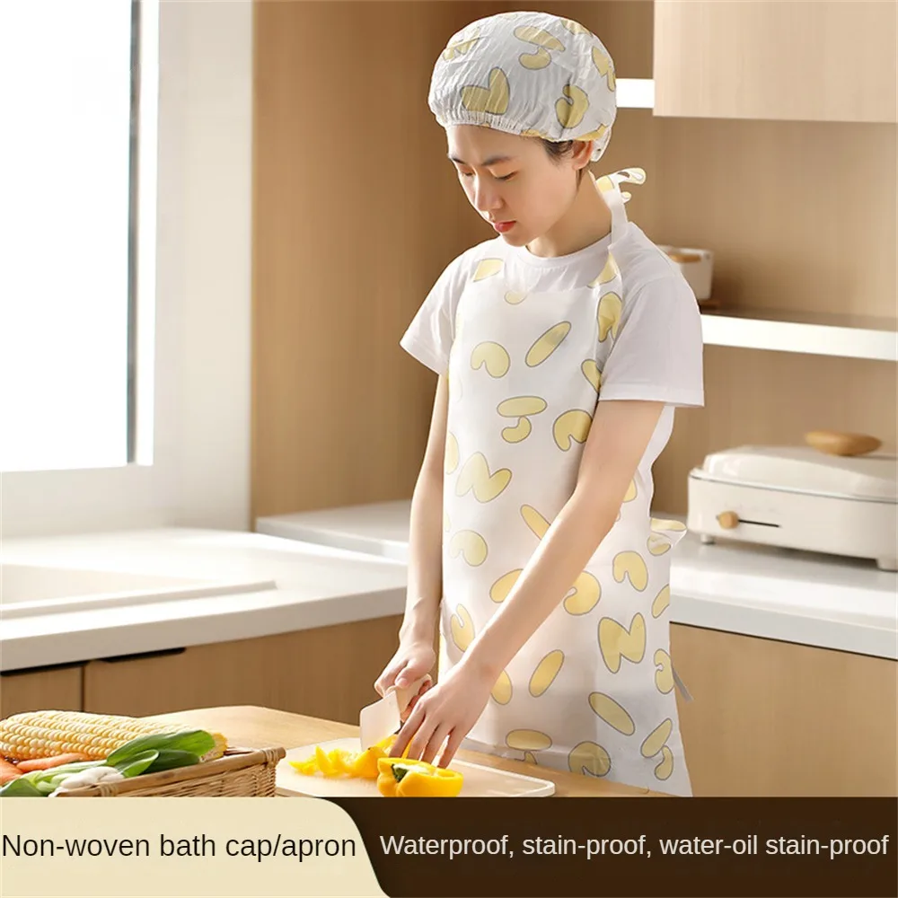 

Портативная шапочка для душа, регулируемая маслостойкая шапка, фартук, товары для дома, Товары для ванной комнаты с хорошей пластичностью, маслостойкие