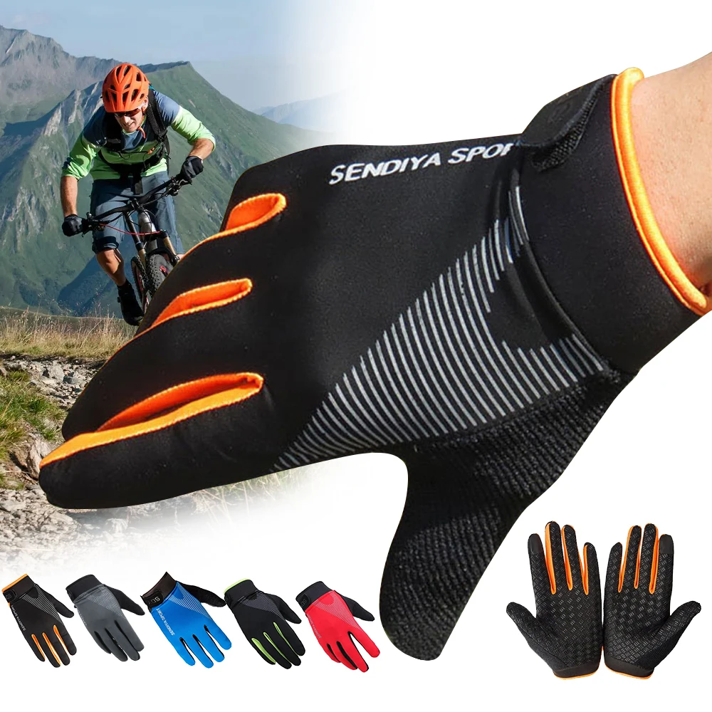 

Anti-Slip Cycling Gloves Touch Screen Bike Gloves Sports Shockproof Mtb Road Full Finger Breathable Bicycle Glove for Men Woman