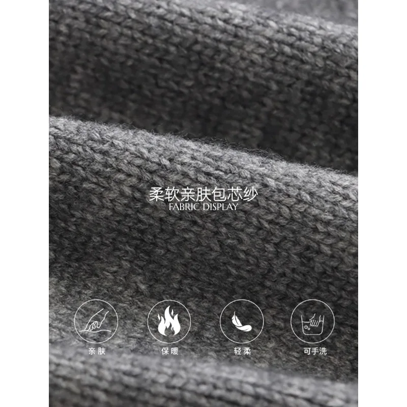 Жаккардовый вязаный свитер с двойным воротником молния остров Fel свободный