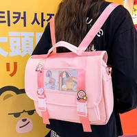 richme fashion harajuku students backpacks 2022 summer japanese jk uniform kawaii pink satchels casual crossbody shoulder bags
