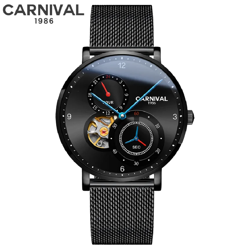 

Independently rotating small seconds hand Luxury Mechanical Watch Men Automatic Skeleton Clock Waterproof Watches