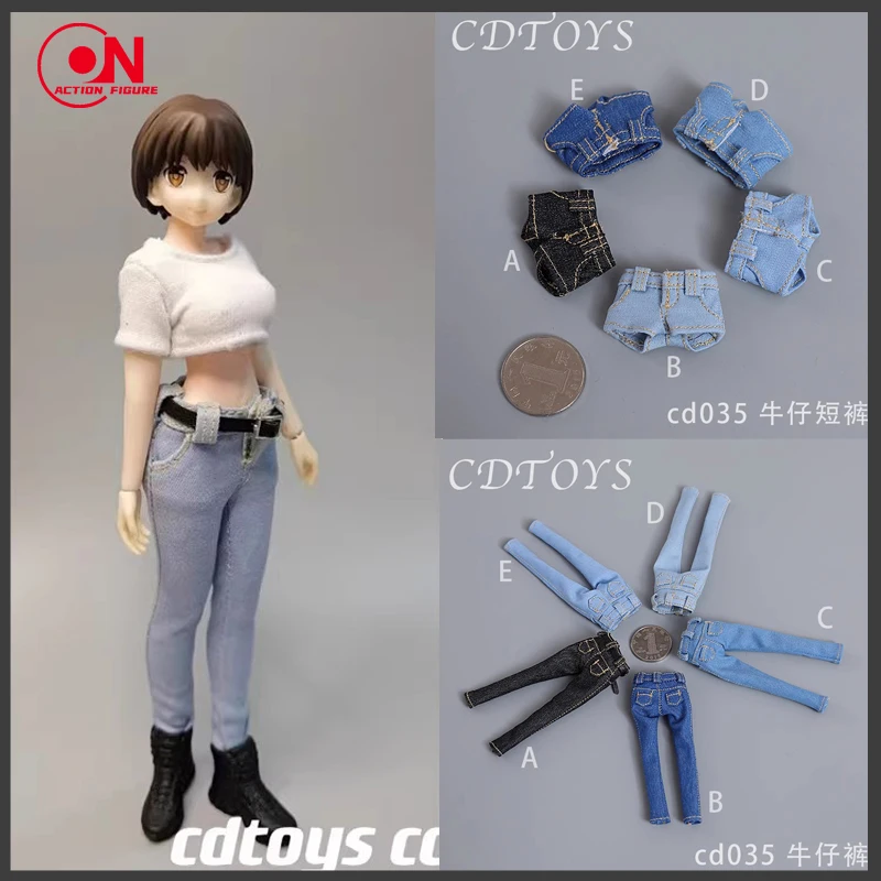 Cdtoys cd035 1/12 милые сексуальные лоли набор короткий топ джинсовые шорты носки