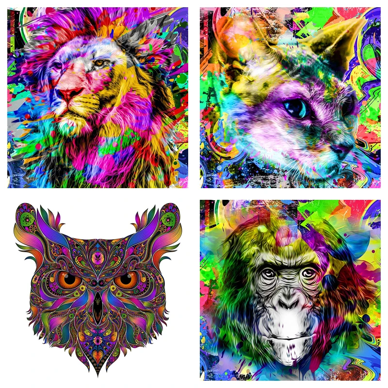 

Красочные уникальные деревянные головоломки в виде животных, пазл в виде льва, орангутана, подарок для взрослых, конфетная игра, игрушка