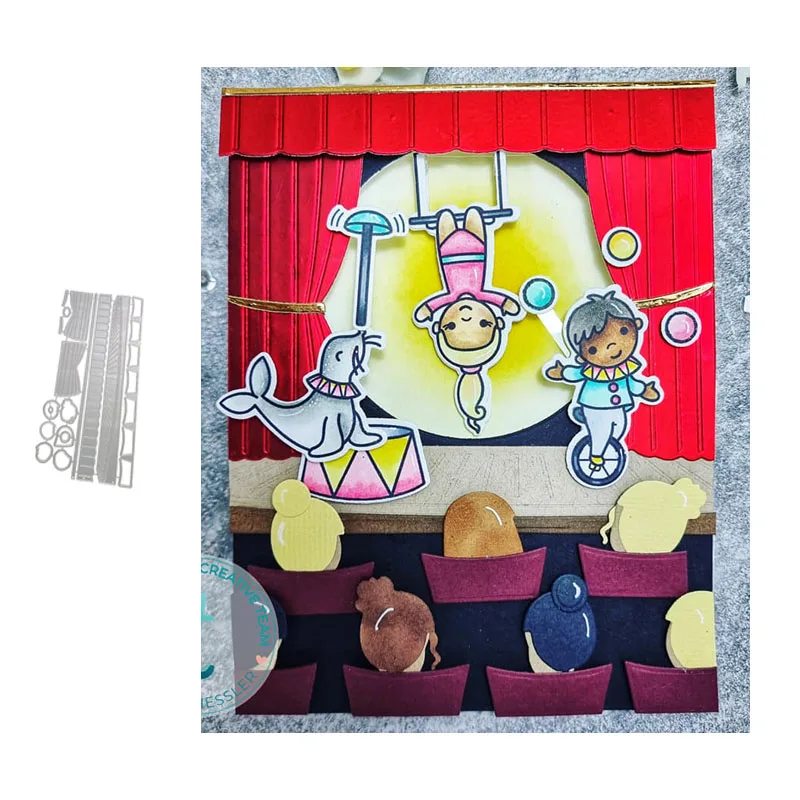 

Stage and Audience Craft Mold Metal Cutting Dies for Scrapbooking Dies Cut Stencil Handmade Tools Model Make Template Decoration