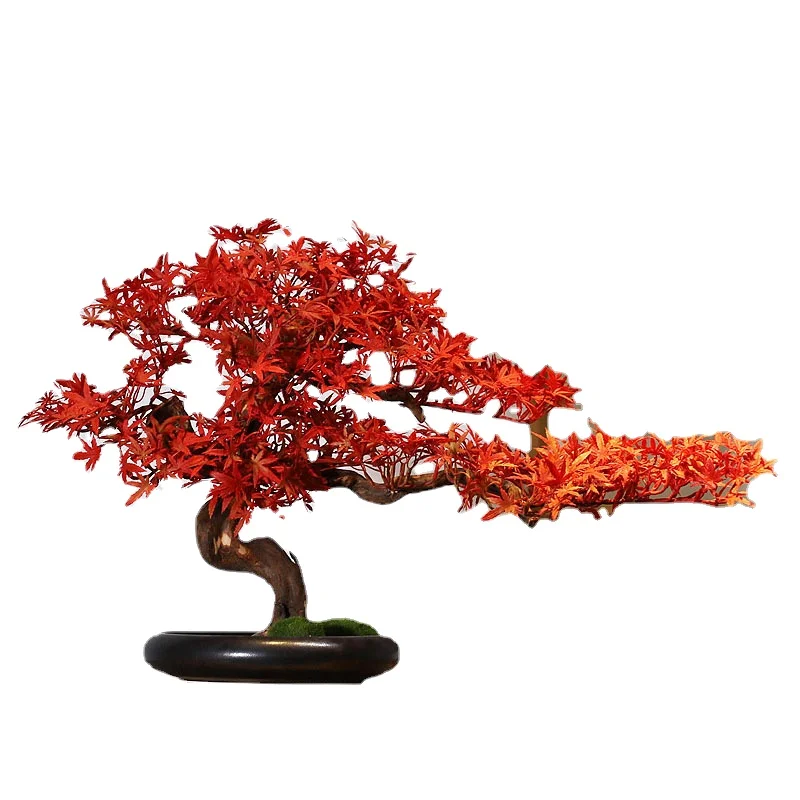 

Имитация красного кленового зеленого растения, фотообои для гостиной, ТВ, кабинета, входа, Ландшафтные украшения