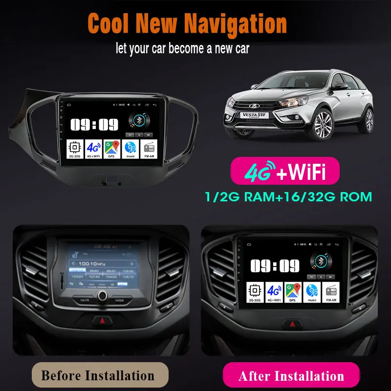 2 din android 11 car radio multimedia video player gps navigation carplay for lada vesta cross sport 2015 2019 stereo screen am free global shipping