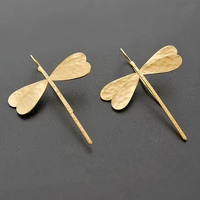 2022 vintage dragonfly long earrings for women wedding jewelry fashion accessories goldsilver color trendy women earring
