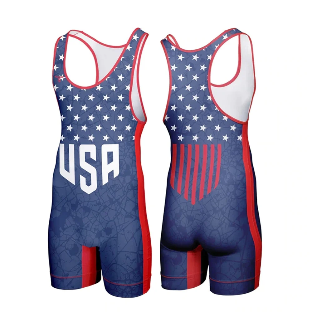 

Wrestling Suit Bodybuilding Tights Gym Clothing Sleeveless Run Skinsuit Bodybuilding One Piece Sportswear Ropa Deportiva Hombre