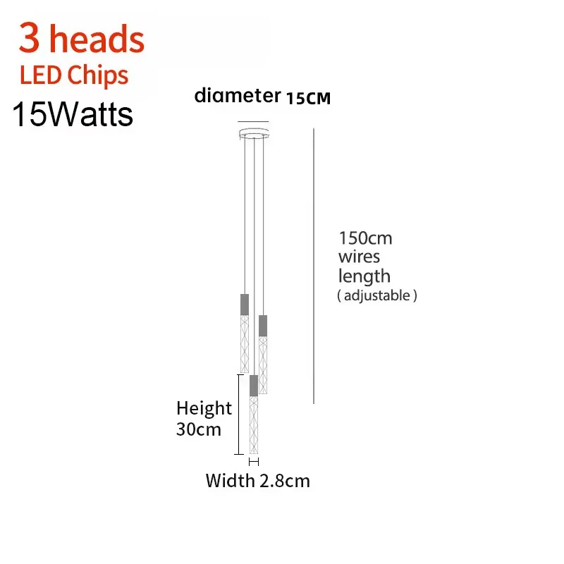 

Подвесные светильники IISINUO из искусственных кристаллов