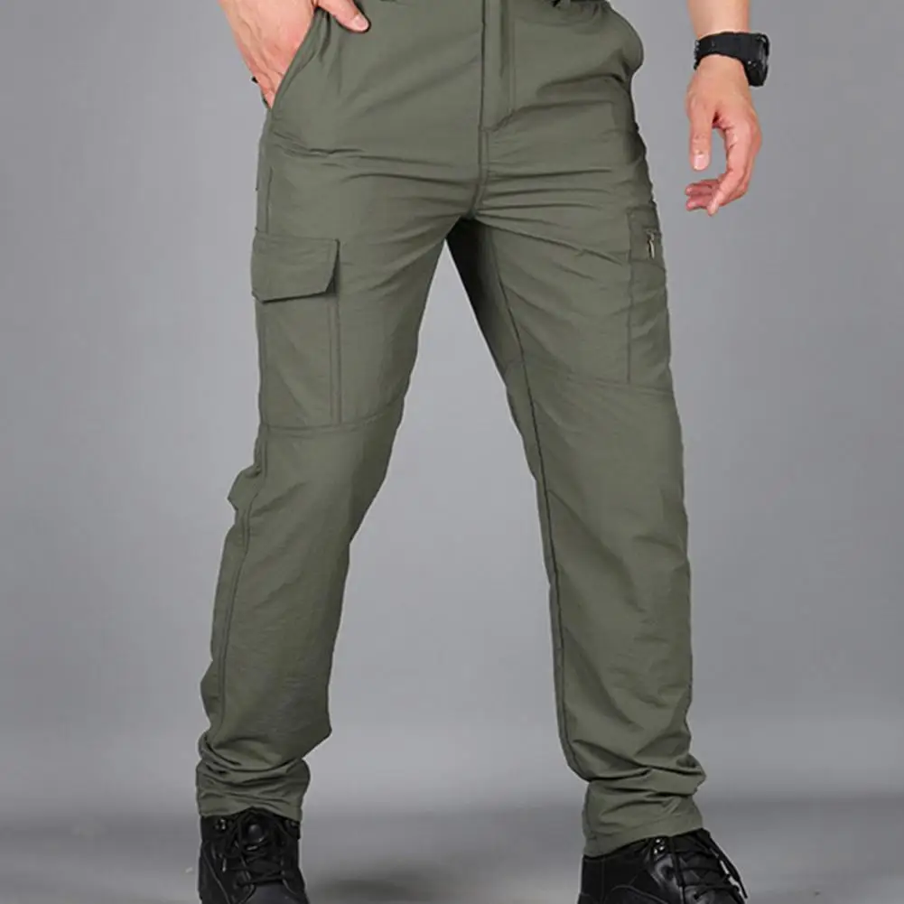 

Comfy Cool Multi Pockets Men Cargo Pants Soft Hiking Pants Stretchy Workwear