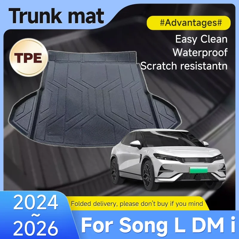 Улучшенный коврик для багажника из ТПЭ BYD Song L DM i 2024 2025 2026 автомобиля напольный