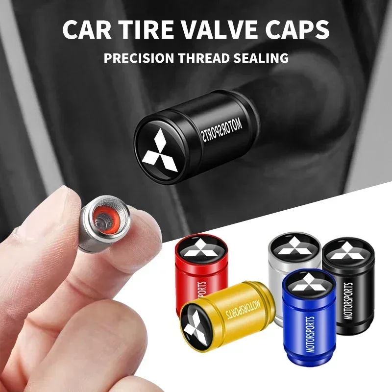 4x металлические колпачки для клапанов автомобильных шин декор