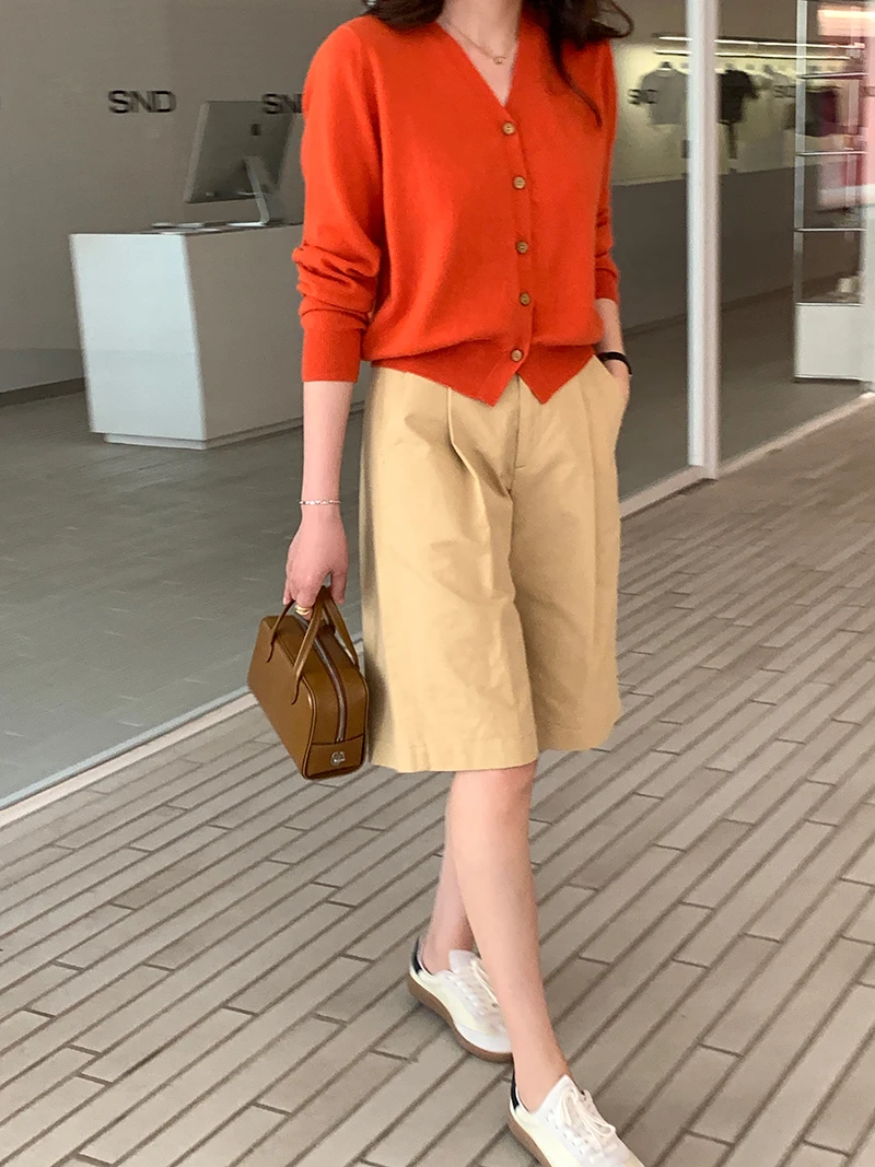 Вязаный кардиган из шерсти и кашемира с V-образным вырезом для девочек семья