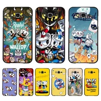 cute cuphead phone case for samsung galaxy j 4plus j6 j5 j72016 j7prime cover for j7core j6plus back coque