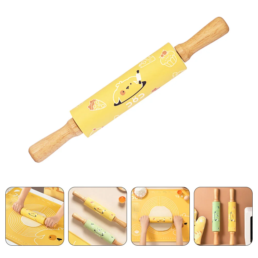 

Roller Pin Rollingclay Dough Baking Pizza Cookie Wood Bar Wooden Bread Chinese Dumplings Griddle Tool Chapati Muddler Tenderizer