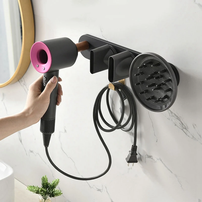 

Wall Mount Hair Dryer Holder Nozzle Bracket Storage Rack Organizer For Dyson Supersonic Hair Dryer Diffuser