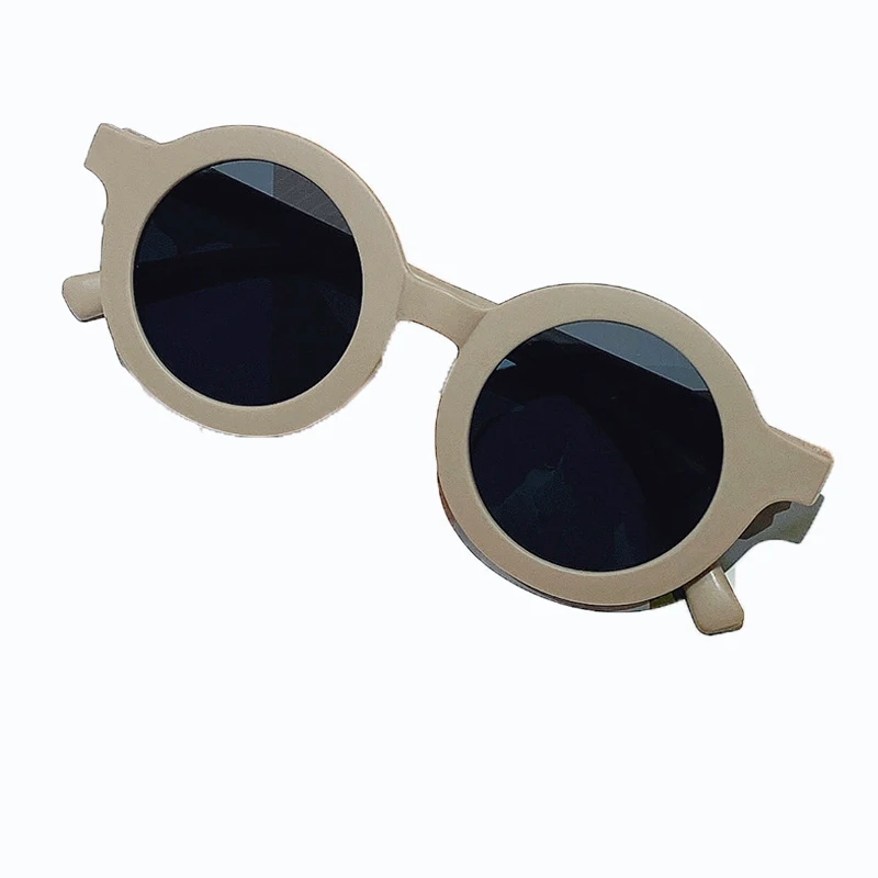 

Free shipping children's color round frame light PC cute small face sunglasses