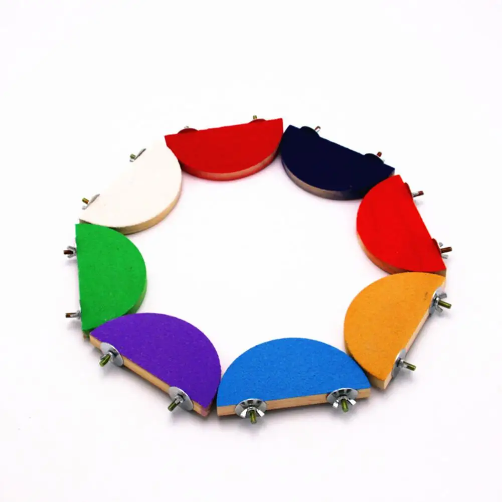 

NEW 15cm Squirrel Claw Grinding Board Multicolor Semicircle Bird Cage Accessories For Hamsters Squirrels (random Color)