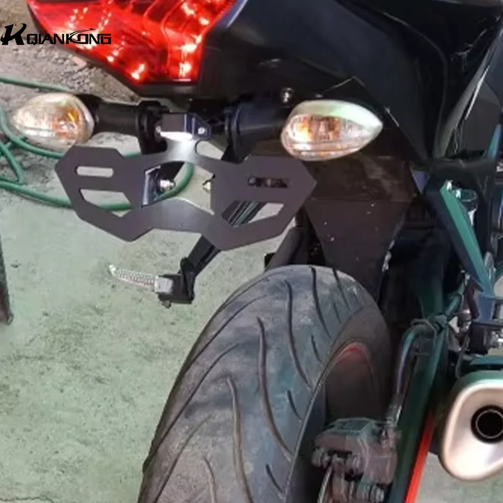 Фото Для мотоциклов Yamaha YZF R3, MT25, MT-25 2015-2025, 2026: Комплект для снятия заднего крыла (Fender Eliminator) с держателем номерного знака и светодиодной подсветкой №4