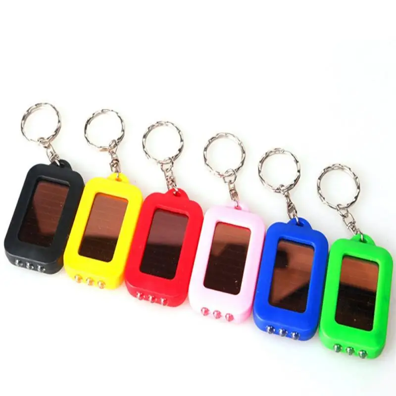 

Solar Keychain lamp Rechargeable Portable Flashlight Mini Key Chain LED Bright Flashlight Lighting Emergency Lamps Outdoor Tools