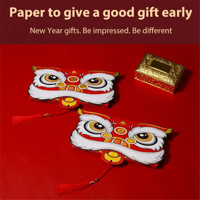 

2022 Year Of Tiger Money Packet Red Envelope Spring Festival Hongbao Chinese New Year Party Favors Folding Greeting Cards