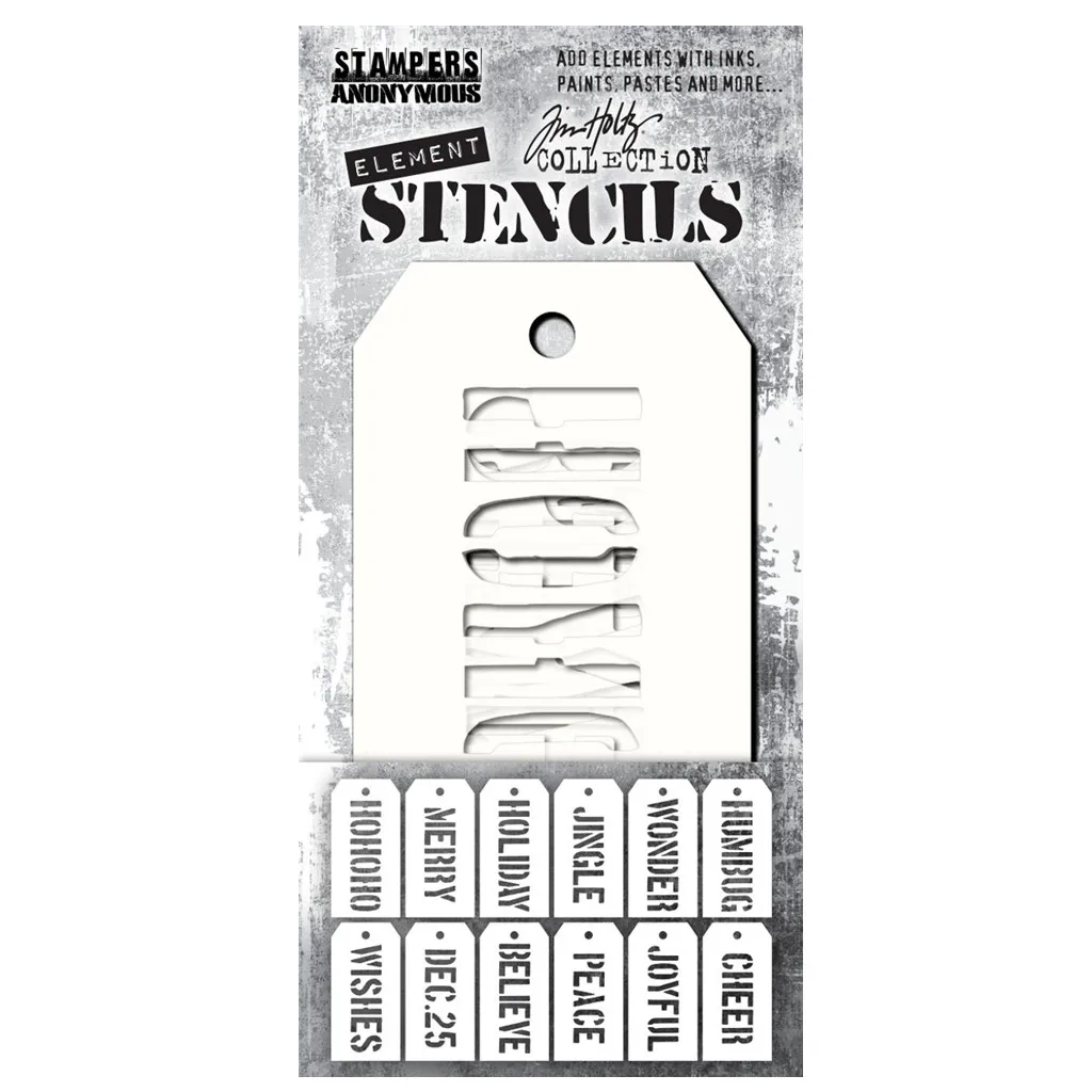 

Christmas Twelve Label Elements Stencils For DIY Scrapbooking Photo Album Craft Decorat Paper Template Handcraft Gift Card