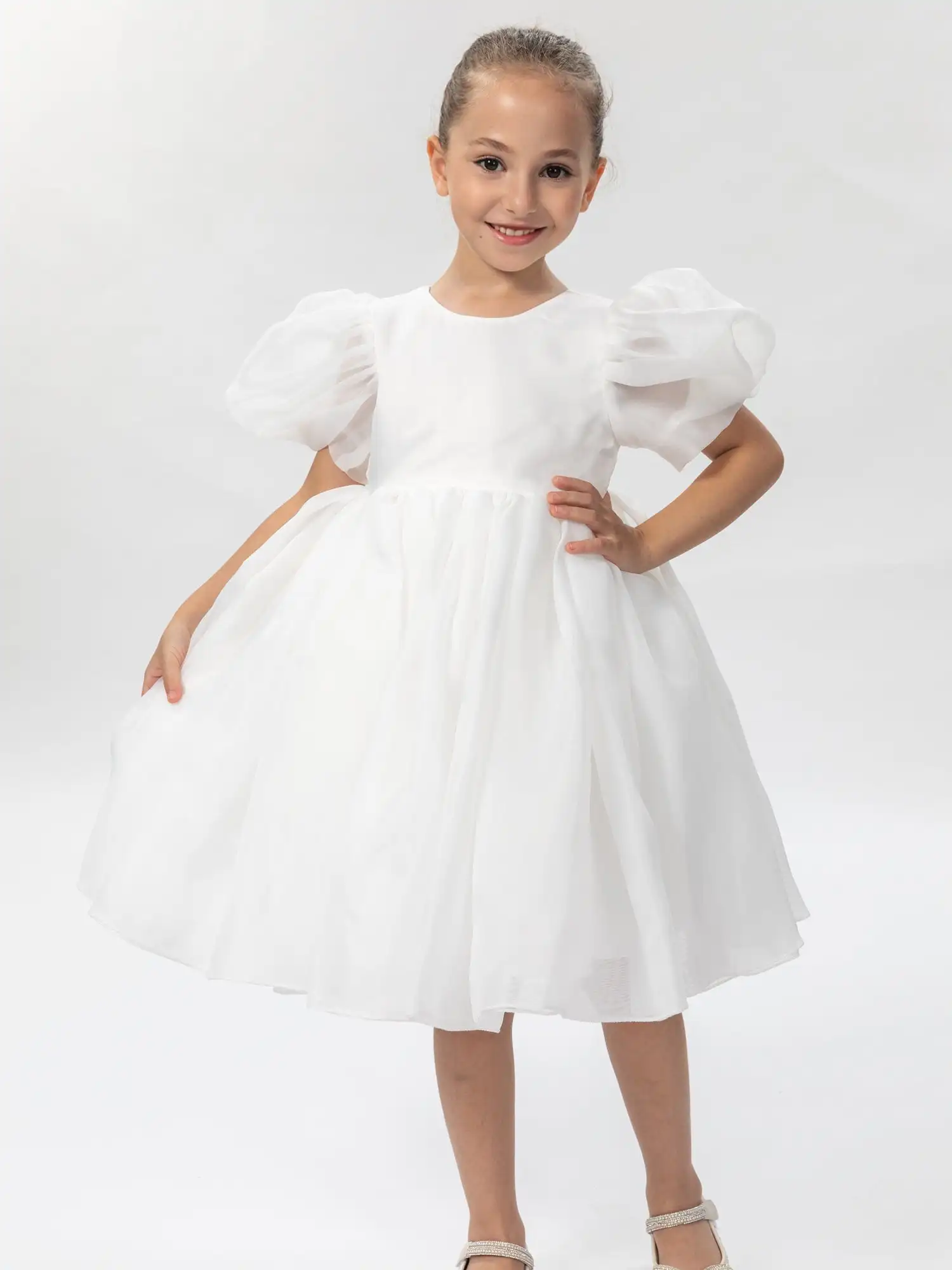 Женская Тюлевая юбка-пачка из органзы с пышными рукавами Twirly Babydoll расклешенное