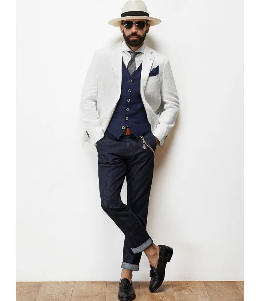 Рисунок 6 - Мужской винтажный жилет из хлопка и льна