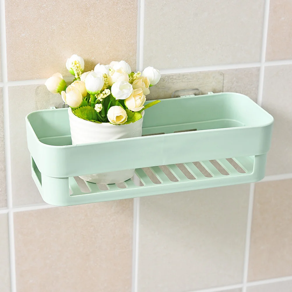 

1 Pc Removable Wall Mounted Shelf Hook Basket Rack Organizer for Bathroom Shower Kitchen (Random Color)