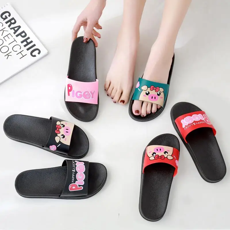 

Home Cartoon Women's Outdoor Slippers Summer Bathroom Bath Indoor Non-Slip Thick Bottom Slippers 1668