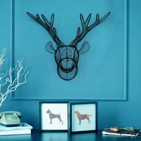 metal wire wall mounted deer head wall decor rustic iron wall animal heads deer decorations for home wall art