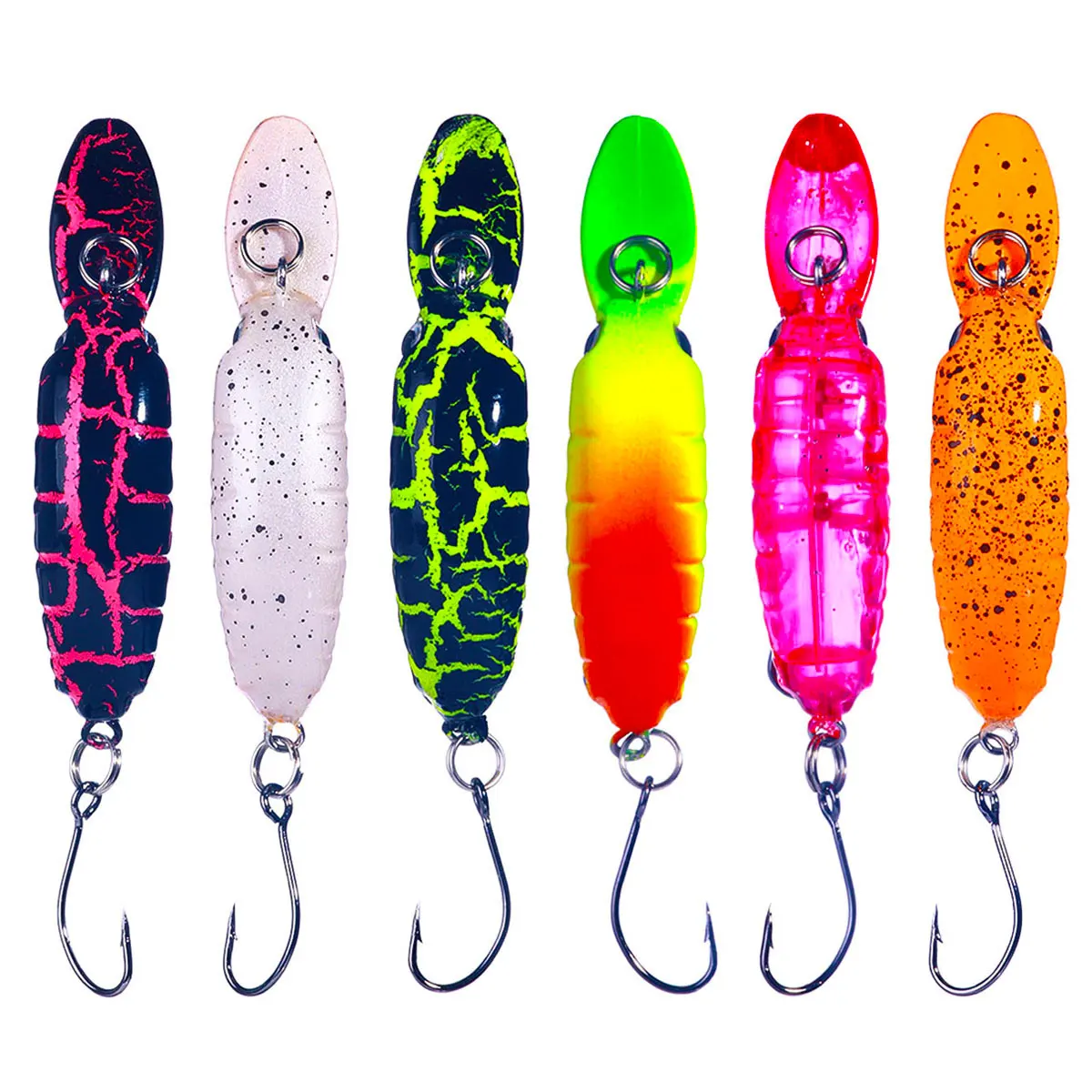 

6pcs Floating Minnow Fishing Lure 5.2cm 2.5g Mini Artificial Hard Bait Sharp Hook Crankbait Wobbler Trout Pike Bass Fishing