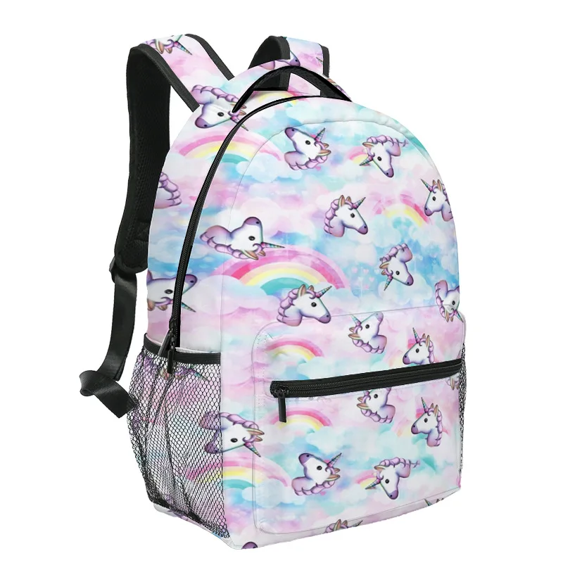 New Cute Unicorn Girl Primary Secondary School Bags Student Large Capacity Rainbow Backpack Drop Shipping