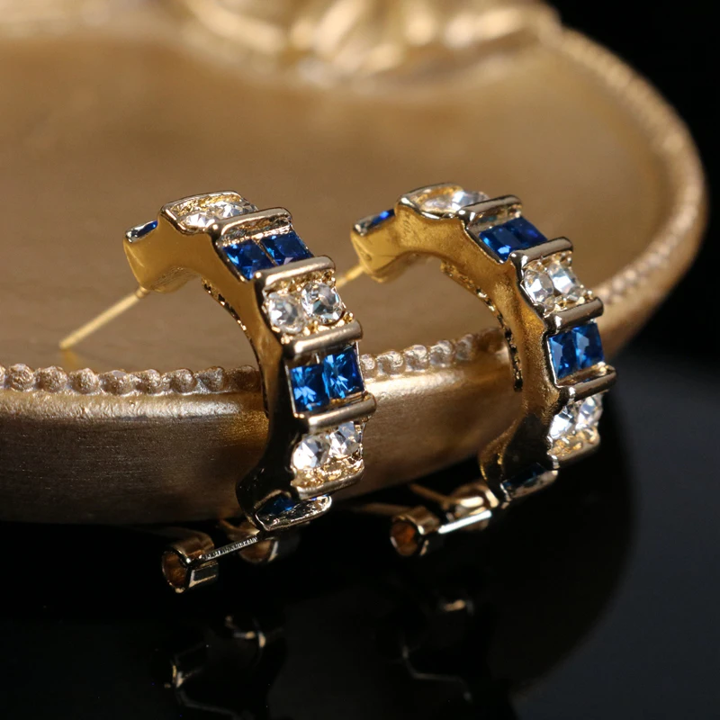 

Punk C Shaped Round Earrings Minimalism Modern Accessories For Holiday Jewelry