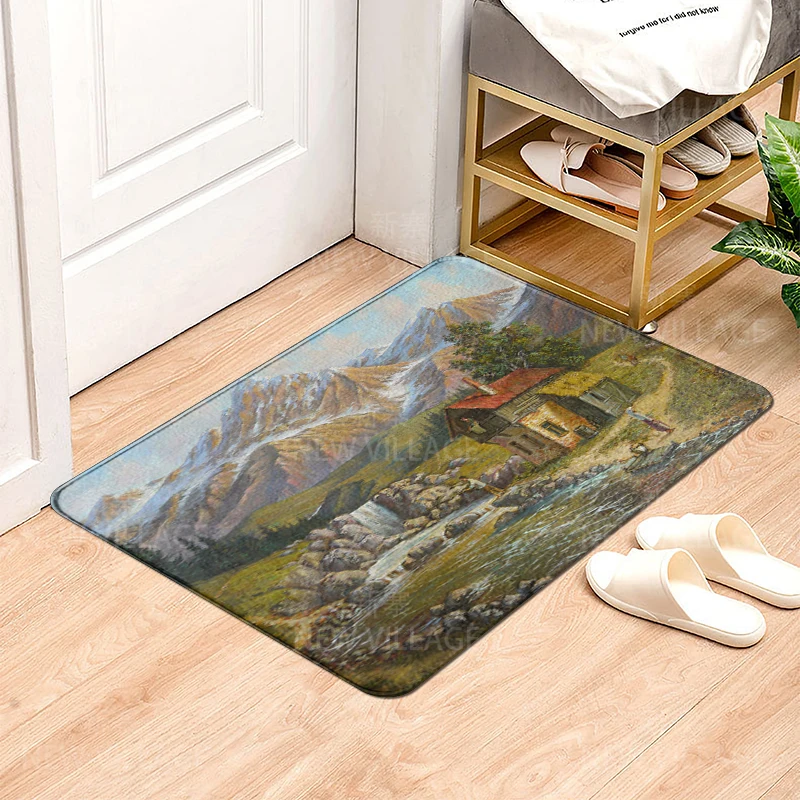 Цветной антискользящий ПВХ коврик для ванной