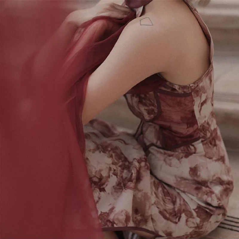 Women Chinese Traditional Cheongsam Qipao Floral Style Vintage Off Shoulder Slit Long Dresses Party Performance Dance Robe