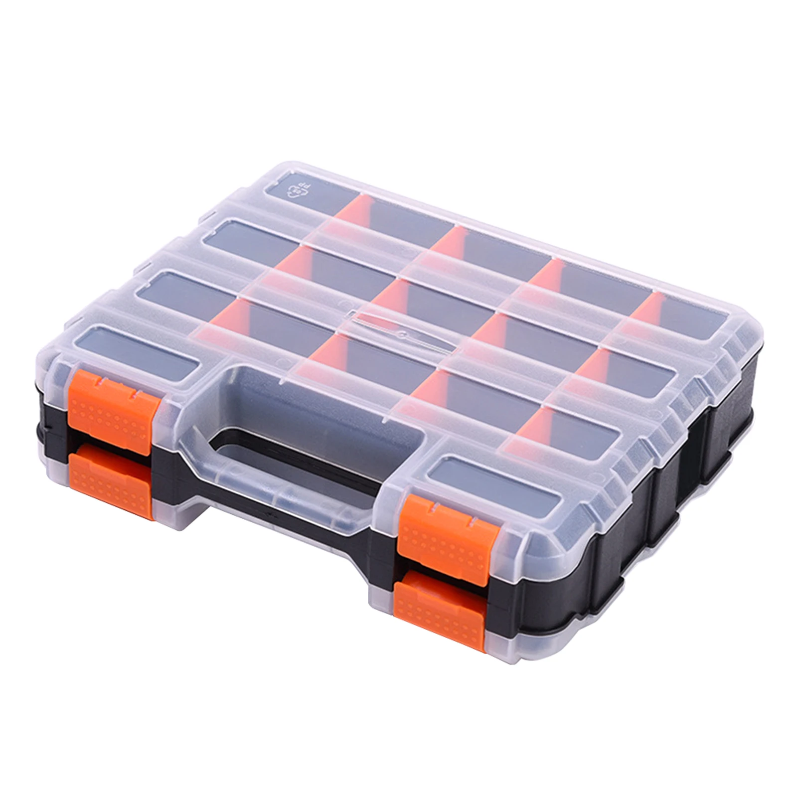 

Home Tool Storage Box Plastic Compartment Double Sided Tool Box Organizer Hardware Accessories Storage Case Nut Screw Nail Bolt