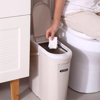 8l household plastic gap trash can simple nordic bomb cover storage bucket kitchen toilet gap narrow paper basket %d0%bc%d1%83%d1%81%d0%be%d1%80%d0%bd%d0%be%d0%b5 %d0%b2%d0%b5%d0%b4%d1%80%d0%be