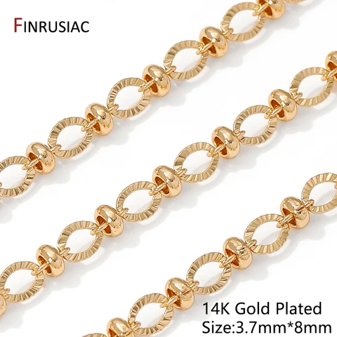Витая цепочка из латуни с позолотой 14K FINRUSIAC