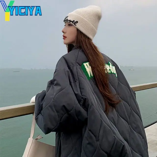 YICIYA Parkas Woman Winter 2023 Cotton Jacket Loose Padded Coats  Female Clothing Solid Streetwear Thickening Parkas Outerware